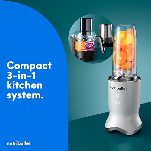 nutribullet Ultra Plus+ 3-1 Compact Kitchen System, 1200W Kitchen System with Blender, Food Processor, and Coffee and Spice Grinder, 32oz and 24oz Blending Cups, 2-Cup Food Processor, Pearl White - image 3