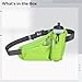 Adjustable Sports Waist Belt with Water Bottle Holder, Waterproof Running Hydration Pack for Hiking, Jogging, and Fitness