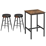 [Verschönern Sie Ihren Raum] Unsere Barhocker aus der VASAGLE EKHO Kollektion sind eine verführerische Mischung aus Kunstleder, feinen Nähten und spitz zulaufenden Beinen, die das Handwerk ehrt und Ihr Zuhause auf eine neue Stufe der Raffinesse hebt