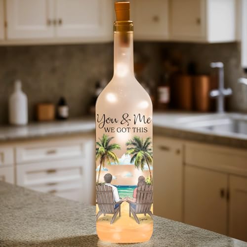 Personalized Bottle Lamp Custom Wine Bottle Lights by Joy Crafters