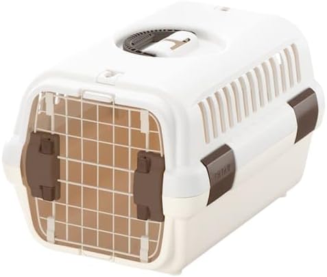 Richell USA - Pet Travel Carrier Small (80027) (White and Beige)