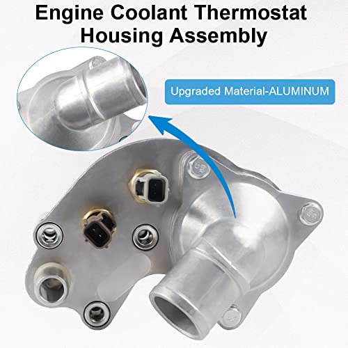 Image of Aluminum Coolant Thermostat Housing Compatible with 1997-2001 Ford Explorer | Compatible with 1998-2001 Mercury Mountaineer 2001 Explorer Sport Trac /Ranger 4.0L V6 Replacement for 902-204 2L2Z8592BA