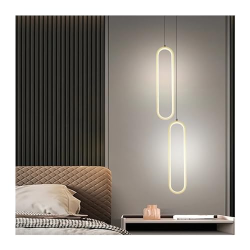 Plafonnier LED moderne à hauteur réglable pour éclairer un salon à haut plafond