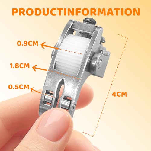 Prensatela de dobladillo enrollado ajustable para máquina de coser miniatura 6