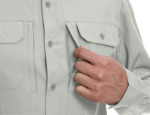 Little Donkey Andy Men's Stretch Quick Dry UPF50+ Long Sleeve Shirt for Hiking, Travel, Camping4