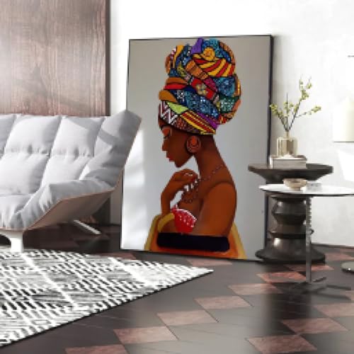 Peinture sur toile de figures africaines abstraites KEBIA pour décoration murale