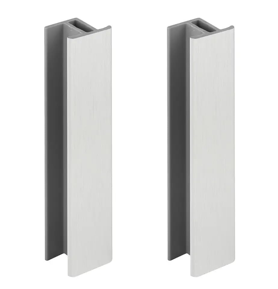 cyclingcolors 2 x łącznik do listwy przypodłogowej 100 mm kolor srebrny aluminium kuchnia narożnik osłona cokołu cokołowego cokołu kuchennego narożnik narożnik narożny meble