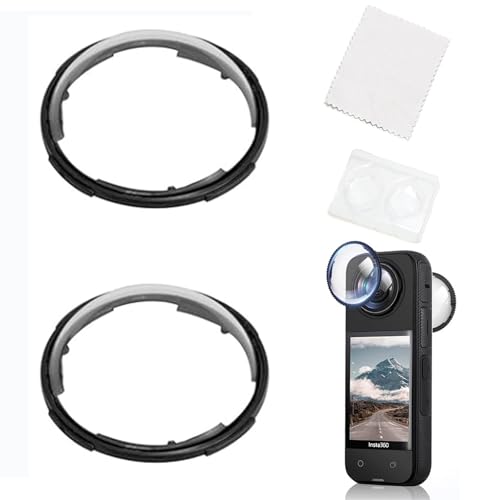 Lot de 2 protections d'objectif de qualité supérieure pour Insta360 x 4 accessoires pour Insta 360 x4 - Protection d'objectif rotative - Filtre UV - Anti-rayures - Protection standard des lentilles