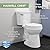 Gerber Maxwell Crest Two-Piece Toilet Round with 12-in Rough-in, ADA-Compliant Chair Height, High Efficiency 1.28 GPF, Soft-Close Seat and Install Kit with Wax Ring Included, White, GRS48320