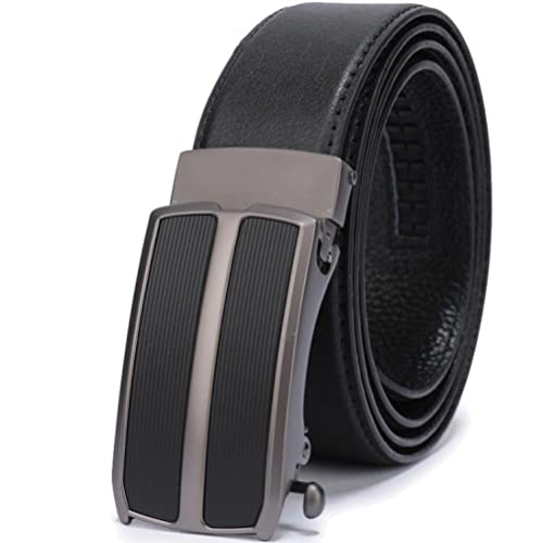 Ceinture Robe Cuir Homme à Boucle Automatique pour Costume et Bureau Chic