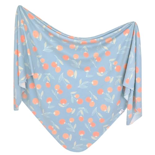 Image of Copper Pearl Baby Swaddle Blanket - Wearable Premium Knit Baby Blanket, Large Soft Stretchy Receiving Blankets for Baby Boy and Girl, Swaddles for Newborn, Infant, and Toddler (Clementine)