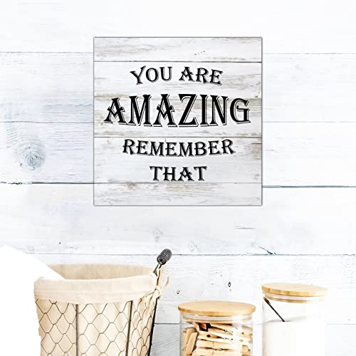 Décoration murale en bois You are Amazing pour égayer votre chambre ou salle de bain - 4