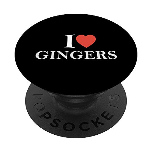 Funny I Love Gingers Tee! Heart Redhead Lover Hair Freckles PopSockets PopGrip Intercambiabile