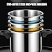 Generic Pressure Cooker 10L 316 Stainless Steel Cookware Three-Speed Adjustment 9 Security Systems with Easy Opening Closing Lid Works on All Cooktops