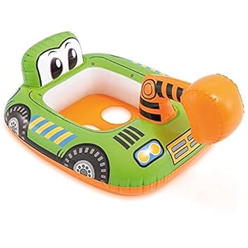 Kids Inflatable Swim Pool Water Float Ring Tube, Police Cruiser for Babies Enjoyable Tube-Multi Color