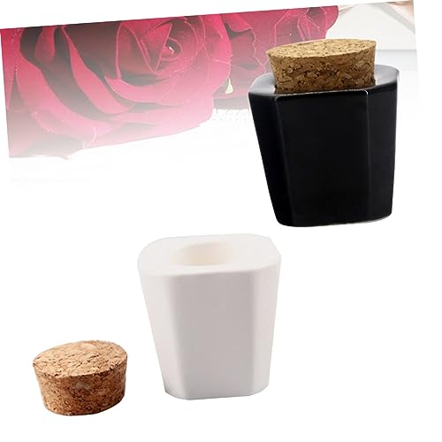 2 Piezas Vasos Líquidos Cerámicos para Manicura miniatura 3