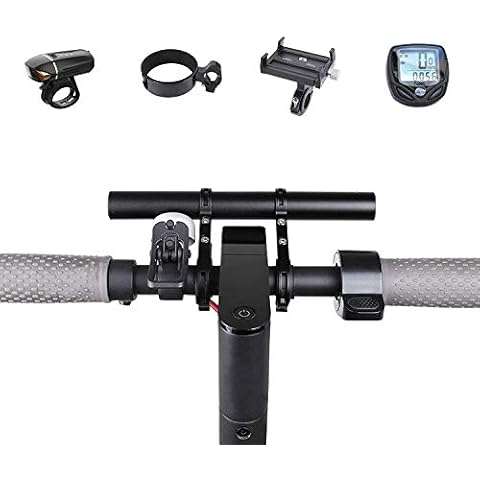 Kyowoll Bike Handlebar Extender - Bicycle Extension Bracket for Holding Lamp LED Light GPS Phone Speedometer, Lightweight Durable Aluminum Alloy Mount Holder for Motorcycle Bicycle (Black-20cm) Cover
