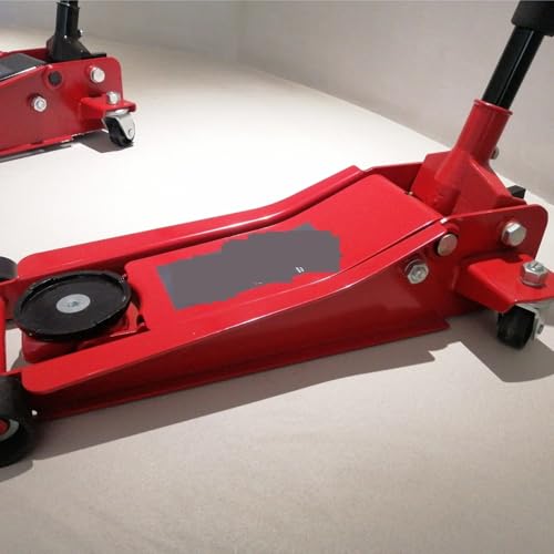 Cric idraulico da pavimento da 3 tonnellate – Sollevatore per veicoli pesanti per riparazione auto, telaio in acciaio resistente e design compatto per casa, garage e uso professionale
