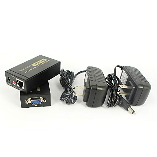 Gimax VGA extender 100M, vga - rj45 transmitter, audio and video synchronization single cable to VGA transmission enhancer