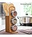 Produktbild InnovaGoods IG815134 Magnetisches Gewürz-Set mit Bambus-Utensilien, 7-teilig, Edelstahl