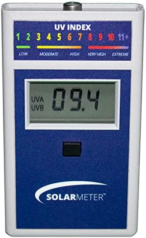 Solarmeter Model 6.5 UV Index Meter, Handheld Digital Radiometer for Measuring Ultraviolet Light, Measures 280-400 nm with Range from 0-199.9 UV Index, Made in USA