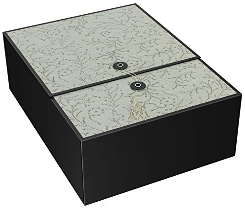 Gift Box Gray Asti 12x9x4 with Lid Easy to Assemble No Glue Tape or Wrapping - Includes Gift Card Envelope and Tissue Paper - EZ Gift Box by Endless Art US
