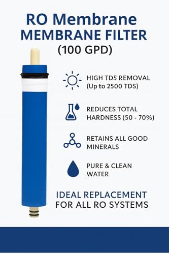 Image of 100 GPD RO Membrane, Reverse Osmosis Membrane Filter Replacement Element for Kent Aqua Guard, Livpure Aqua Fresh & All Water Purifiers Premium RO Cartridge Filter Replacement |Blue|