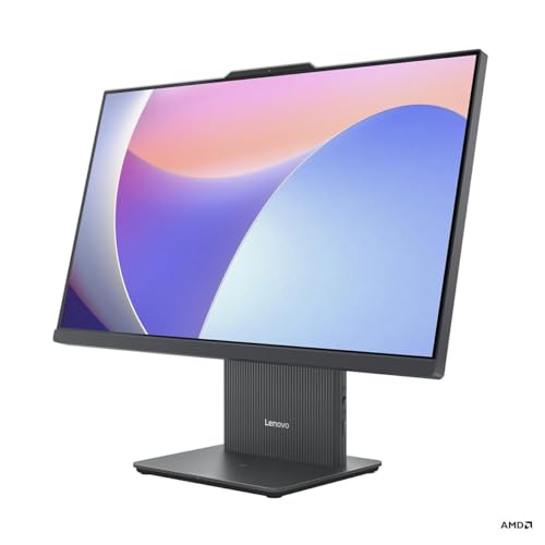Image of Lenovo IdeaCentre 24ARR9 F0HR0090US All-in-One Computer - AMD Ryzen 5 7535HS - 16 GB - 512 GB PCI Express NVMe 4.0 x4 SSD - 23.8 inch Full HD - Desktop - Luna Gray