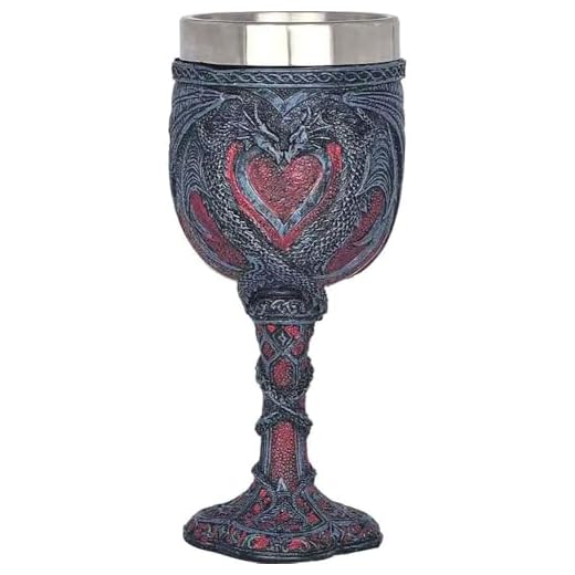 CUZOKOLA Medieval Double Dragon Wine Chalice Goblet | Dungeons with Dragon Cup for Party Decorations -Novelty Gothic 7oz Stainless Steel D&D Celtic Chalice Dungeons with Dragons Gifts for Men&Women