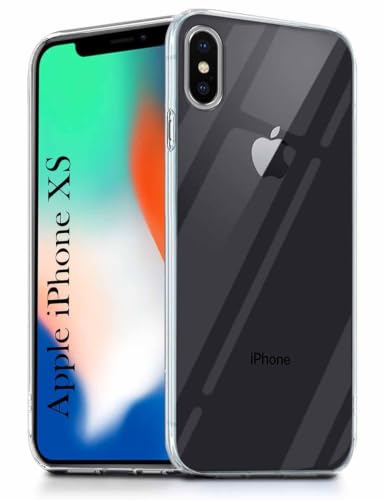 Image of Jkobi Silicone Back Cover Case for Apple iPhone Xs (Clear Shockproof Case with Camera Protection | Soft and Flexible | Transparent)