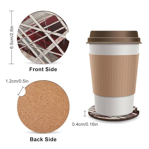 Portavasos para Auto 2.6 in Blanco y Granate 2 Pack miniatura 2