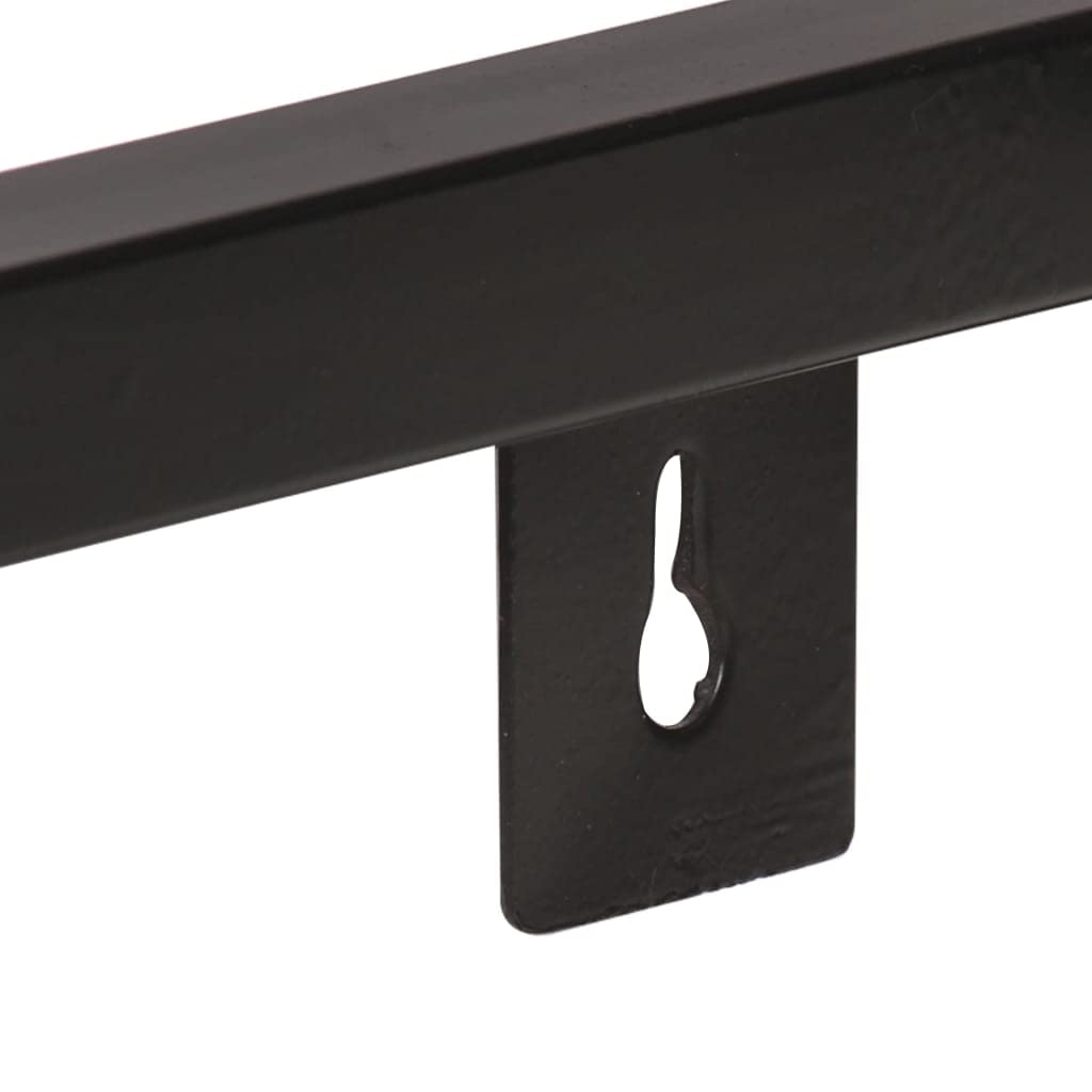 Juego de 2 estanterías de pared de 160 cm, estantes flotantes de madera y hierro en estilo industrial, robusto tablero de pared de madera de mango, madera maciza para salón, cocina y pasillo