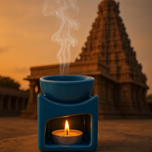 Image of Cortina Ceramic Electric Wax Melt Warmer with Silicone Dish | Fragrance Oil Burner for Scented Wax Cubes & Essential Oils | Stylish Wax Melter for Home, Bedroom, Office Dcor & Gift Use | Color 7