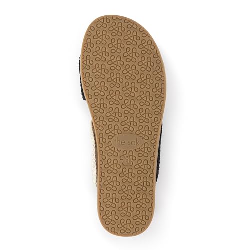 Image of The Sak Penelope Slide Sandal - Women's Flat Fashion Slides with Soft Cushion Sole -Hand Crochet Slip On Sandals For Everyday
