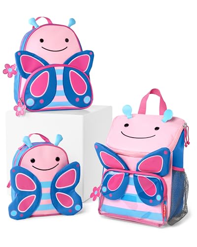 Skip Hop Zoo Little Kid and Toddler Safety Harness Backpack, Blossom Butterfly
