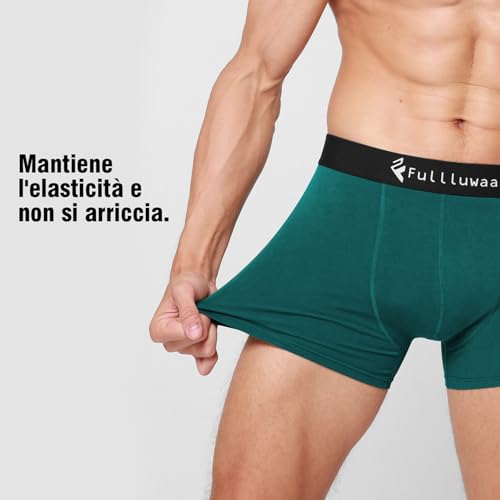Fullluwaa Boxer Uomo da 12 Pezzi，Mutande Uomo Confortevolezza, Elasticizzato, Traspirabilità, Resistente, Boxer Uomo Cotone (Taglia S - 4XL) - Immagine 2