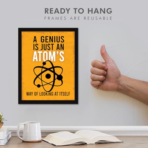 Image of Chaka Chaundh - Suitable Atom Science Motivational Quotes frames for OFFICE & STUDENT- Framed Posters with Frame - Quotes Wall Frames -Technology Photos with Quotes - (14 X 11 inches)