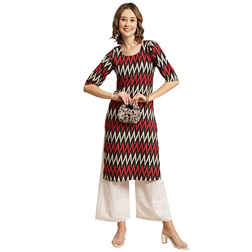 Image of Pinkmint Women's Crepe Digital Printed Straight Kurta
