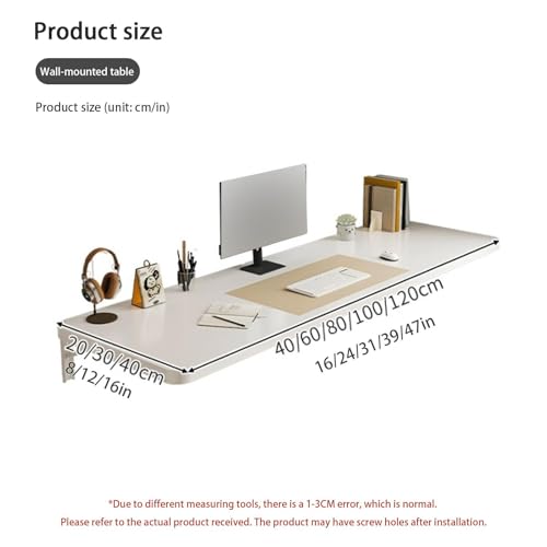 Support mural pour ordinateur portable peu encombrant avec table d'étude multifonctionnelle - 8