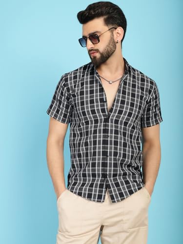 Image of Indian Needle Men's Checkered Regular Fit Shirts