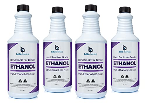 Medical Grade Ethanol - 95% Ethyl Alcohol - for Hand Sanitizer Production - No Fermentation Smell - Does Not Contain Methanol (Ethyl Alcohol - Medical Grade (Pack of 4))