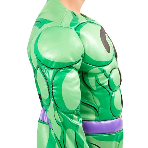 Disfraz infantil Riddler con mameluco y máscara miniatura 4
