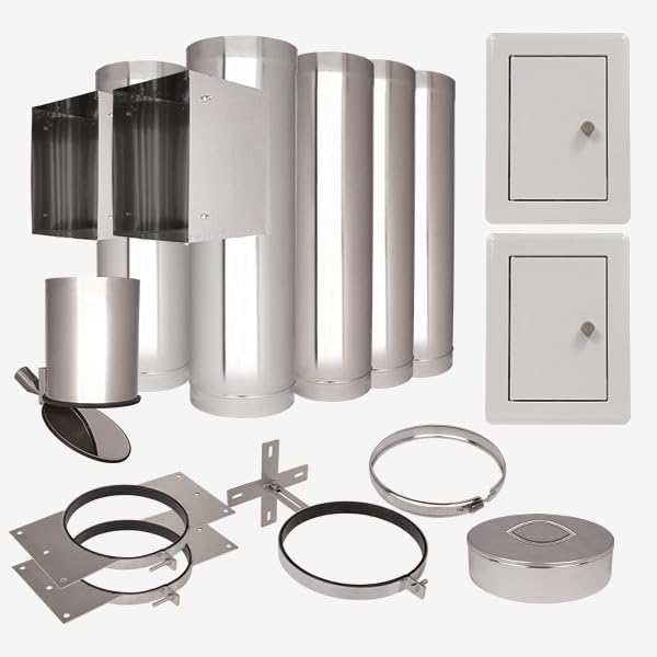 HKW Wäscheschacht Komplett Set 4: Edelstahl 285 mm