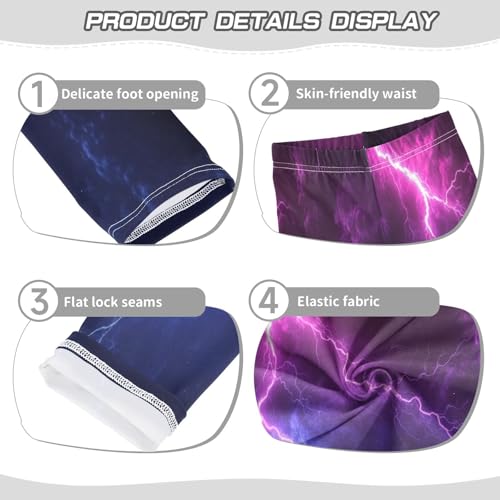 Colorful Abstract Graphic Neon Girls Casual Leggings for Kids Printed Long Pant Bottoms Stretch and Soft3