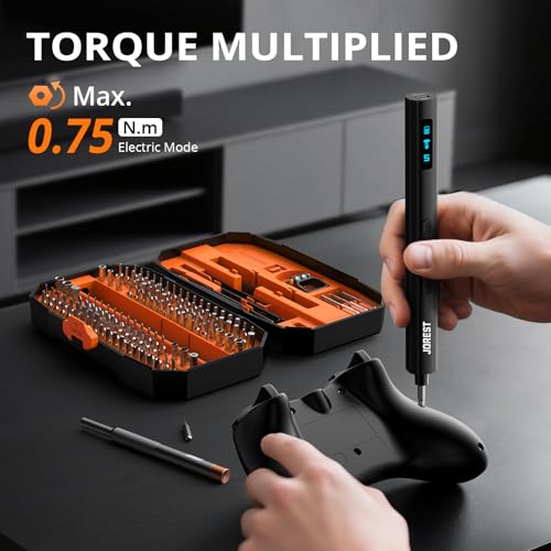 image for JOREST 155 in 1 Mini Electric Screwdriver Cordless, Precision Power Sc