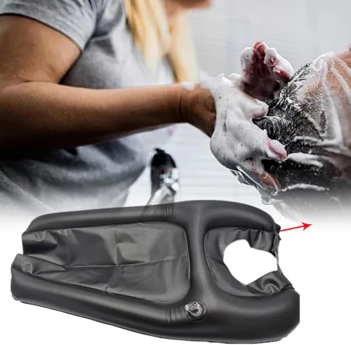 Image of Clefairy Inflatable Hair Washing Tray with an Air Pump, Portable Basin for Seniors Children Pregnant Wounded Disabled, Mobile Salon Equipment in Bed or on Wheelchair