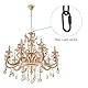 PATIKIL 2 Stück Kette zum Aufhängen mit 4 Schraubverbinder 182cm Metallkette 4mm Starke Gliederkette Eisenketten Verlängerung Absperrketten für Blumenkorb Lampen, Schwarz