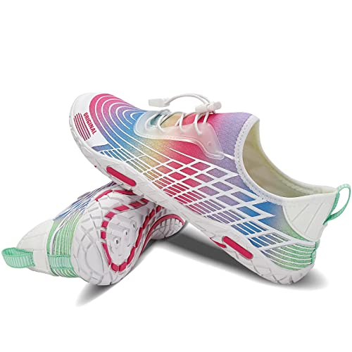 Image of MAYZERO Water Shoes Men Women Swim Surf Shoes Beach Pool Shoes Wide Toe Hiking Aqua Shoes Winter House Slippers