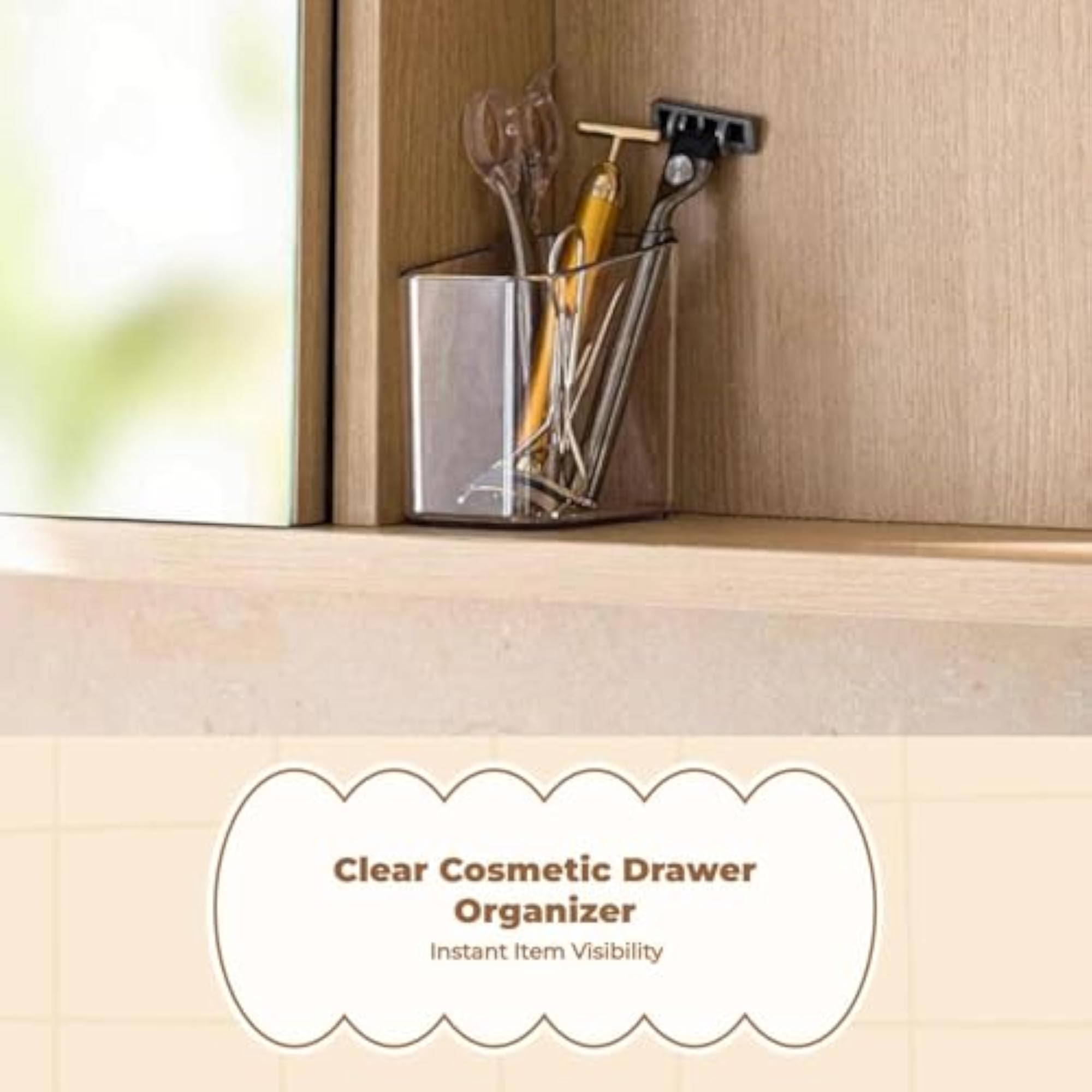 Clear Stackable Drawer Storage Box for Makeup Organizer