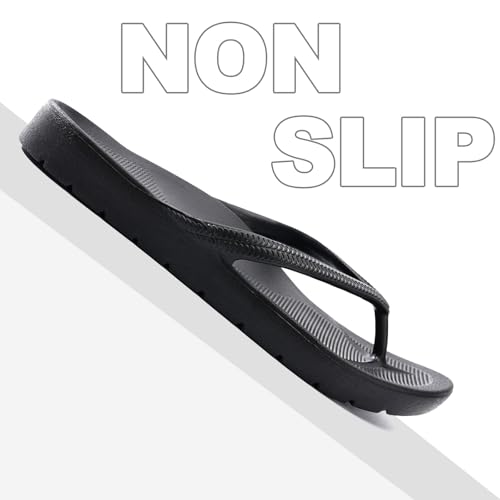 Flip Flops for Women and Men with Arch Support Comfortable Recovery Slide Sandals Slip Resistant Shower Shoes Walking Thong Sandals Lightweight and Soft Footbed Slides Flip Flops4